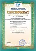 Сертификат участника Международного вебинара "Игротерапия для дошкольников: игры, которые лечат"